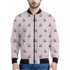Cute Yorkshire Terrier Pattern Print Bomber Jacket