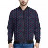 DNA Helix Pattern Print Bomber Jacket