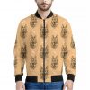 Drawing German Shepherd Pattern Print Bomber Jacket
