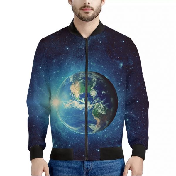 Earth And Space Print Bomber Jacket