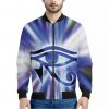 Egyptian Eye Of Horus Print Bomber Jacket