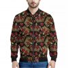 Embroidery Crown Pattern Print Bomber Jacket