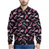 Emo Shoes Pattern Print Bomber Jacket