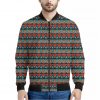 Ethnic African Inspired Pattern Print Bomber Jacket