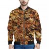 Fall Leaves Hunting Camouflage Print Bomber Jacket