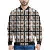 Four Kings Playing Cards Pattern Print Bomber Jacket