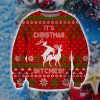 Funny Christmas Knitting Pattern 3D Print Ugly Christmas Sweatshirt