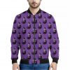 Funny Eggplant Pattern Print Bomber Jacket