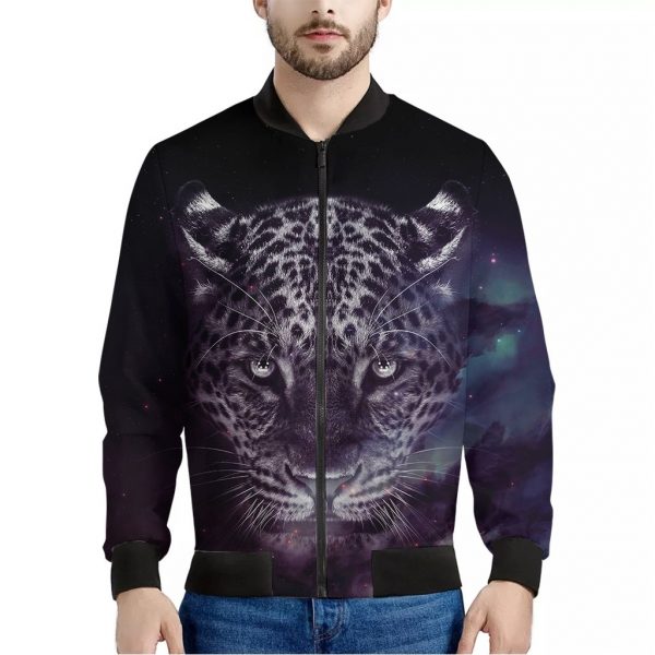 Galaxy Jaguar Print Bomber Jacket