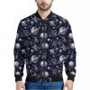 Galaxy UFO Pattern Print Bomber Jacket