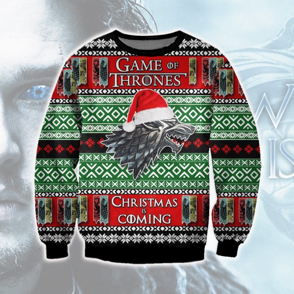 Game Of Thrones Christmas Is Coming 3D All Over Printed Ugly Sweatshirt
