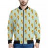 Giraffe With Glasses Pattern Print Bomber Jacket
