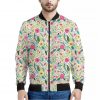 Girly Spring Flower Pattern Print Bomber Jacket