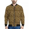 Glitter Gold Leopard Print Bomber Jacket