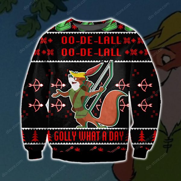 Golly What A Day- Robin Hood Knitting Pattern 3D Print Ugly Sweatshirt