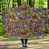 Graffiti Print Pattern Hooded Blanket Cloak Blanket
