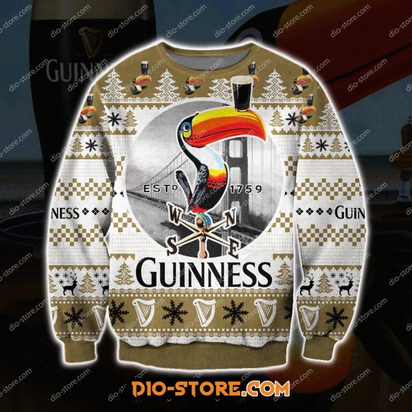 Guinness Beer 1759-Toucan 3D All Over Print Ugly Christmas Sweatshirt