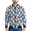 Halloween Ghost Pattern Print Bomber Jacket