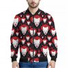 Halloween Scary Clown Pattern Print Bomber Jacket