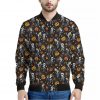 Halloween Skeleton Party Pattern Print Bomber Jacket