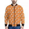 Halloween Skull Pattern Print Bomber Jacket