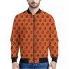 Halloween Spiral Pattern Print Bomber Jacket