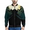 Halloween Vampire Silhouette Print Bomber Jacket