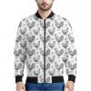 Hand Drawn Chicken Pattern Print Bomber Jacket