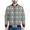 Hand Drawn Dragon Fruit Pattern Print Bomber Jacket