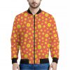 Happy Emoji Pattern Print Bomber Jacket