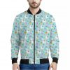 Happy Llama And Cactus Pattern Print Bomber Jacket