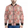 Happy Llama Pattern Print Bomber Jacket