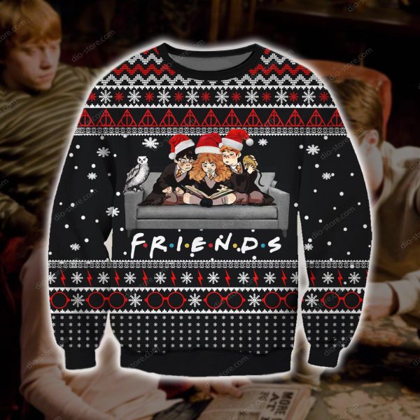 Harry Potter Knitting Pattern 3D Print Ugly Sweatshirt