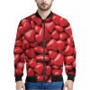 Heart Chocolate Candy Print Bomber Jacket