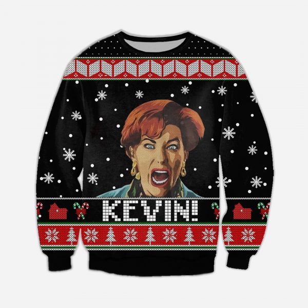 Home Alone Knitting Pattern 3D Print Ugly Sweatshirt