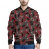 Horror Frankenstein Pattern Print Bomber Jacket