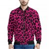 Hot Pink Leopard Print Bomber Jacket