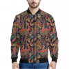 Indian Paisley Pattern Print Bomber Jacket