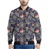 Indian Rose Paisley Pattern Print Bomber Jacket