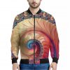 Infinite Fractal Print Bomber Jacket