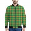 Irish Buffalo Check Pattern Print Bomber Jacket
