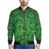 Irish Clover St. Patrick's Day Print Bomber Jacket