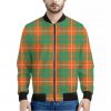 Irish Saint Patrick's Day Tartan Print Bomber Jacket