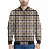 Jack Of Hearts Playing Card Pattern Print Bomber Jacket