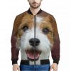 Jack Russell Terrier Portrait Print Bomber Jacket