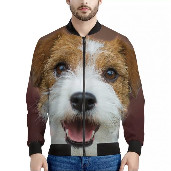 Jack Russell Terrier Portrait Print Bomber Jacket