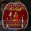 Joe Dirt Knitting Pattern 3D Print Ugly Christmas Sweatshirt