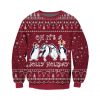 Jolly Holiday Knitting Pattern 3D Print Ugly Sweatshirt