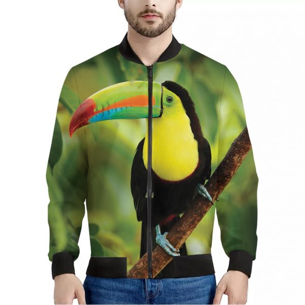 Keel-Billed Toucan Print Bomber Jacket