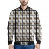 King Of Spades Playing Card Pattern Print Bomber Jacket